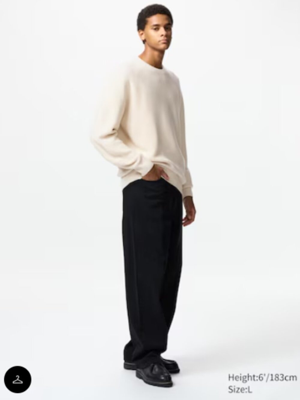 Uniqlo 3D Knit WHOLEGARMENT Sweater Crew Neck Natural 3XL Unisex Seamless